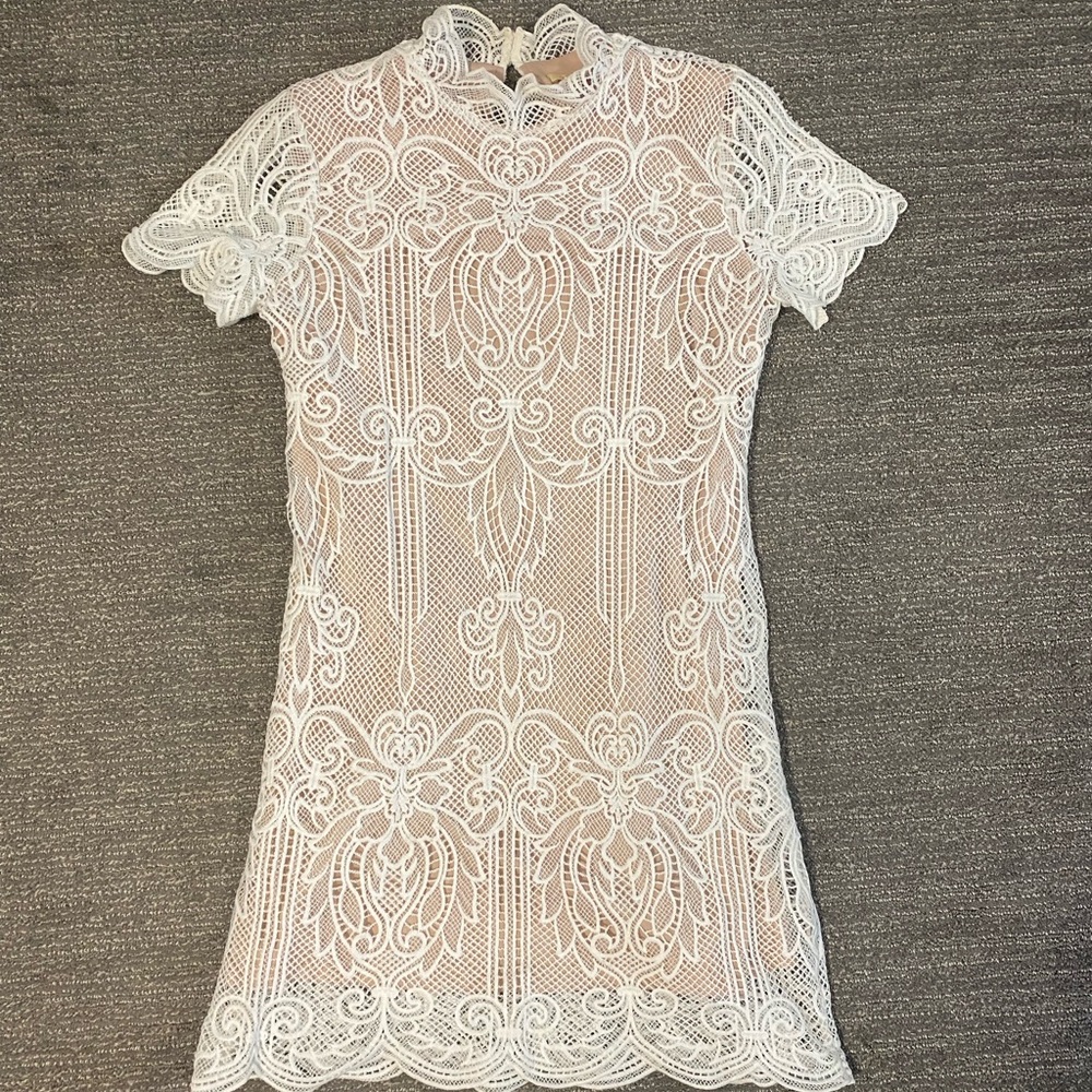 Elegant White Lace Dress From Skies Are Blue
